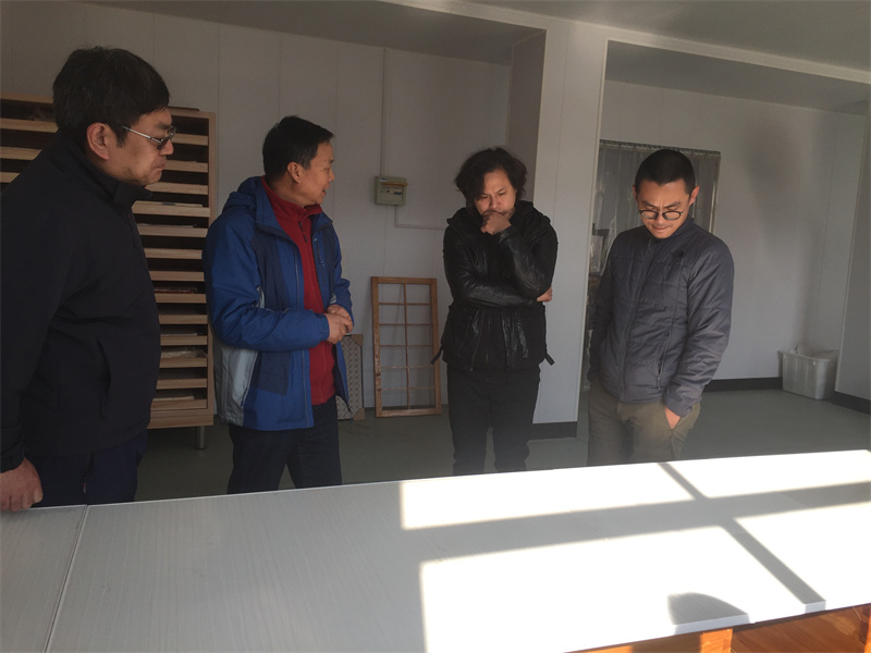 中國美術學院王超老師、翁禎琪老師來公司考察古法楮皮紙